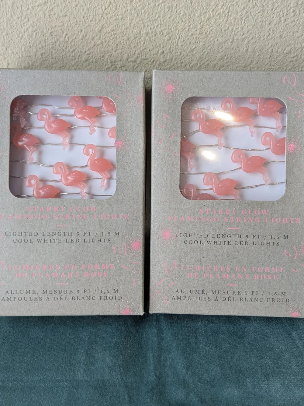 Indigo Pink Flamingo Starry Glow Led String Lights - Pink